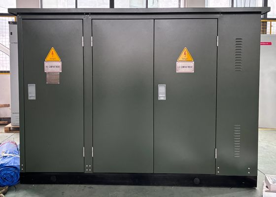Kompakte Transformatorunterstation Tapping-Bereich ±2×2,5% ONAN-Kühlmethode und 25 Ölgrad für die Stromverteilung