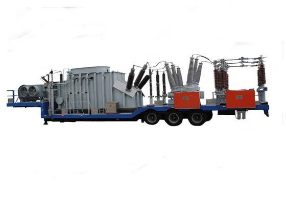 132kv vorfabriziertes mobiles Fahrzeug brachte Sattelschlepper Transformator-Nebenstelle an